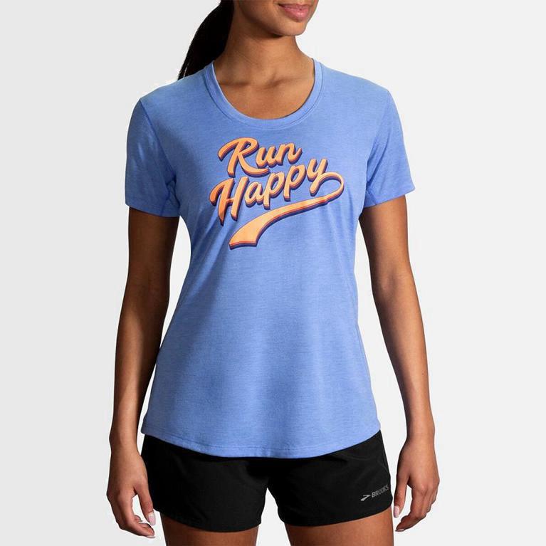 Brooks Distance Graphic - Camiseta Sin Mangas Mujer - Azules (LRBN-31247)